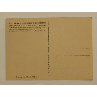 Postkarte Ritterkreuzträger des Heeres Ernst Georg Buchterkirch. Espenlaub militaria